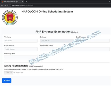 napolcom online application